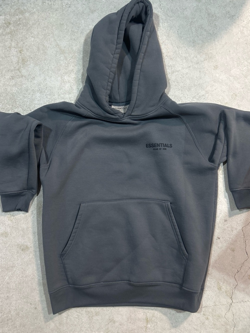 Fear of God Kids Charcoal Hoodie - ESSENTIALS Pullover